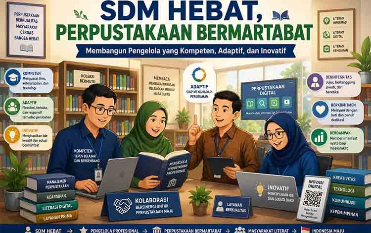 SDM Hebat, Perpustakaan Bermartabat: Membangun Pengelola yang Kompeten, Adaptif, dan Inovatif