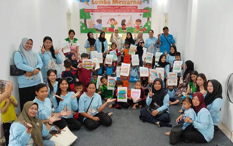 Kecamatan Pematang Karau Semarakkan Hari Anak Nasional Lewat Lomba Mewarnai