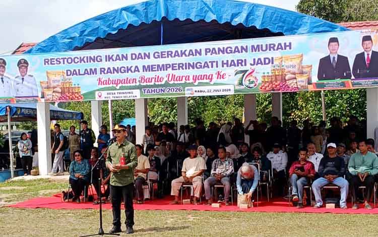 Barito Utara Tebar 76 Ribu Benih Ikan untuk Jaga Ekosistem Perairan