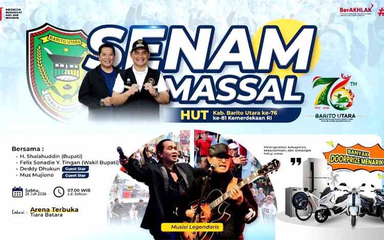 Dimeriahkan Deddy Dhukun dan Mus Mujiono, Kadisdik Barito Utara Ajak Warga Ramaikan Senam Massal Besok Pagi