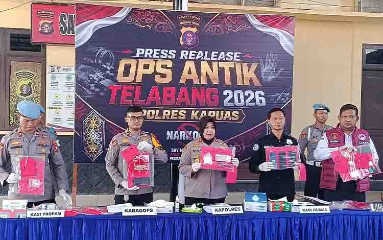 Hasil Operasi Antik Telabang 2026, Polres Kapuas Sita 49,62 Gram Sabu