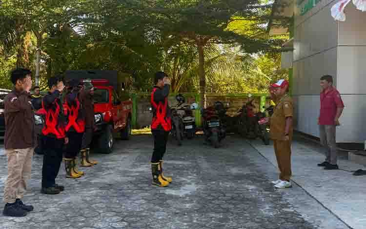 Perkuat Kesiapsiagaan, Dalkarhutla KPHP Mentaya Hulu Gelar Apel BKO di Kotawaringin Timur