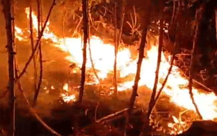 Kebakaran Lahan Warga di Basarang Dekati Areal Perusahaan, Tim HSE Lakukan Pemadaman