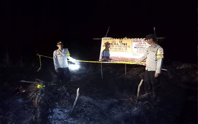 Polres Pulang Pisau Pasang Police Line di Sejumlah Lokasi Karhutla