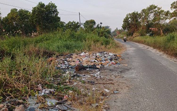 Tumpukan Sampah di Jalan MT Haryono Barat Sampit Dikhawatirkan Picu Karhutla
