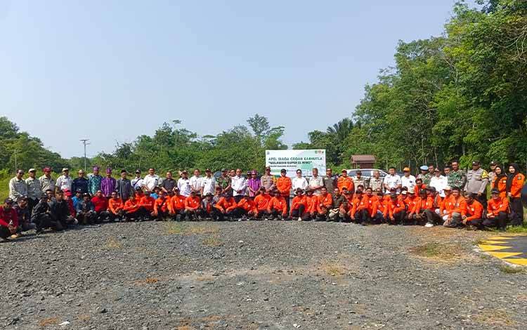 KPSHK Gelar Apel Siaga Karhutla di Kahayan Hilir, Perkuat Kesiapsiagaan Hadapi Super El Nino