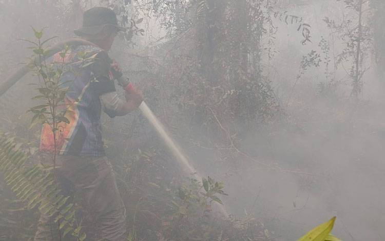 Gambut Dalam dan Air Terbatas Tak Halangi Pemadaman Karhutla di Tumbang Nusa