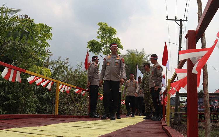 Polda Kalteng Bangun Empat Jembatan Merah Putih Presisi