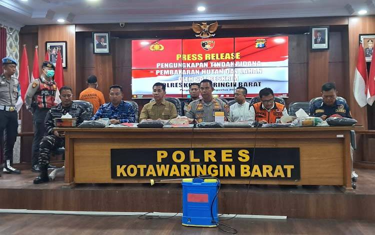 Polres Kobar Tangkap Seorang Lelaki Terkait Karhutla 71 Hektare di Kumai