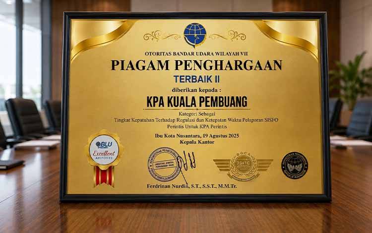 Kantor UPBU Kuala Pembuang Raih Penghargaan Terbaik II