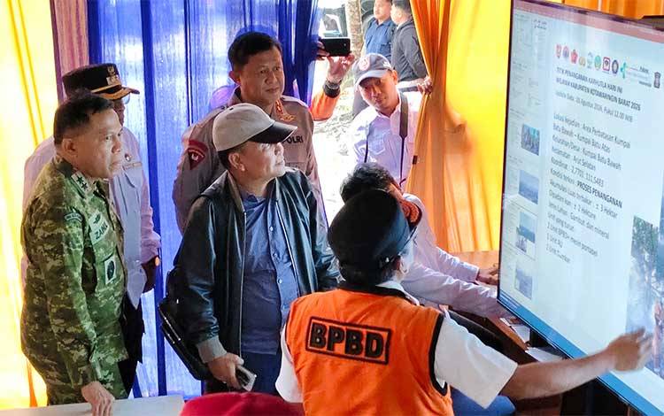 Gubernur Kalteng Tinjau Posko Karhutla Kobar, Minta Sinergi Diperkuat