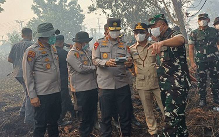 Gubernur Kalteng Tinjau Penanganan Karhutla di Kotim
