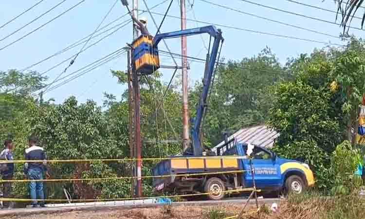 Minimalisasi Kecelakaan Tunggal, PJU Dipasang di Tikungan Tajam Jalan Poros Tamban Catur