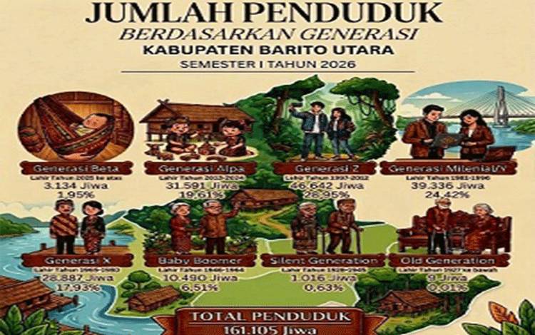 Generasi Z Dominasi Penduduk di Barito Utara