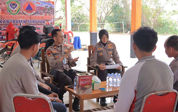 Tim Edukasi Karhutla Lemdiklat Polri Sambangi BPBD Seruyan Perkuat Sinergi Penanganan Karhutla