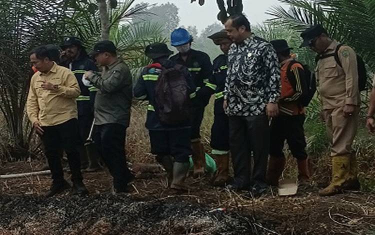 Tinjau Karhutla Kahayan Hilir, Pimpinan DPRD Pulang Pisau Beri Dukungan untuk Relawan