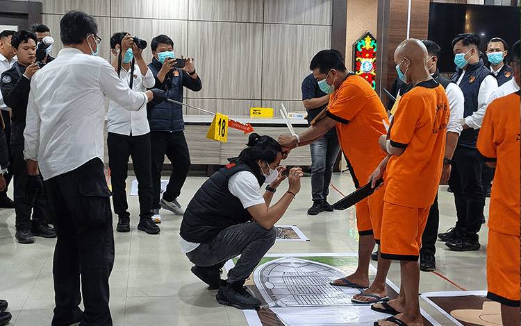 Rekonstruksi Tragedi Tumbang Kalemei, 10 Tersangka Peragakan Lebih dari 20 Adegan