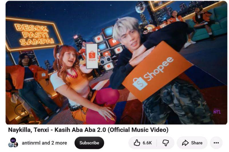 Jingle Shopee 9.9 Bersama Naykilla-Tenxi Tembus Puluhan Juta Tayangan