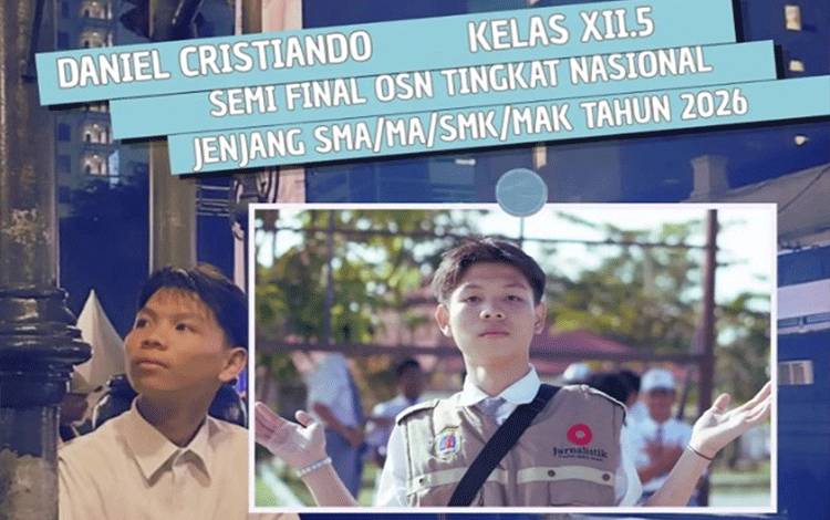 Siswa SMAN 4 Palangka Raya Daniel Christianto Lolos Semifinal OSN Nasional Bidang Kebumian
