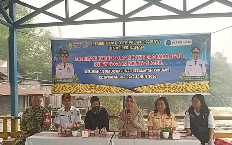 Dinas Perikanan Palangka Raya Fasilitasi Pembentukan Kelompok Nelayan di Rakumpit