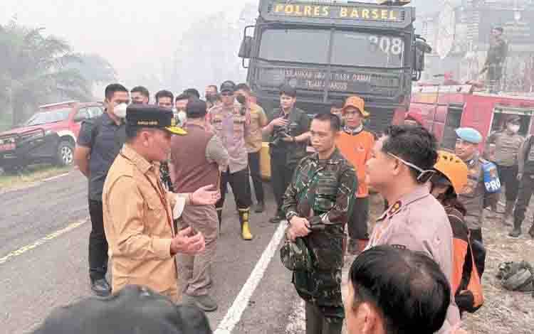 Gubernur Agustiar Sabran Pantau Langsung Penanganan Karhutla di Barsel