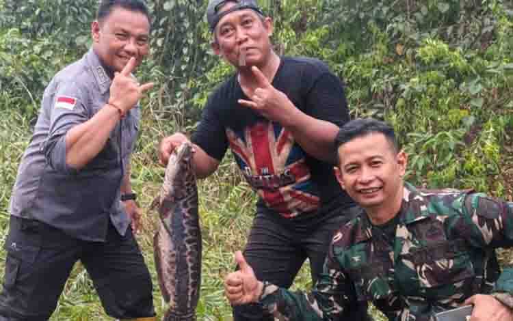 Ikan Toman Besar Jadi Berkah di Tengah Pemadaman Karhutla di Kahayan Hilir