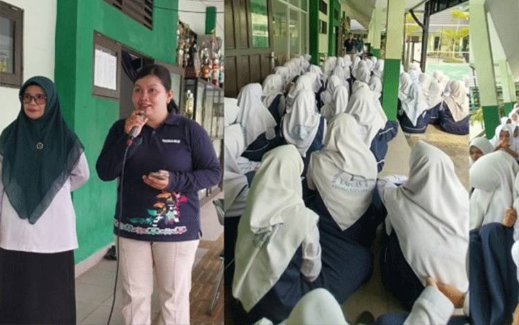 Siswi MTsN 1 Kapuas Dapat Edukasi Perawatan Kebersihan Reproduksi