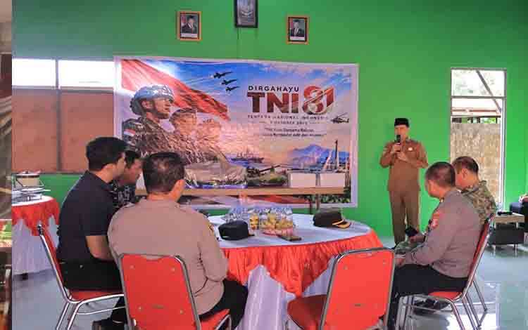 Wabup Seruyan Hadiri Syukuran HUT ke-81 TNI di Koramil 1015 Kuala Pembuang