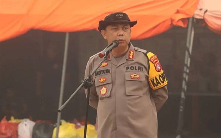 Kapolresta Palangka Raya Beri Motivasi Personel Gabungan Penanganan Karhutla