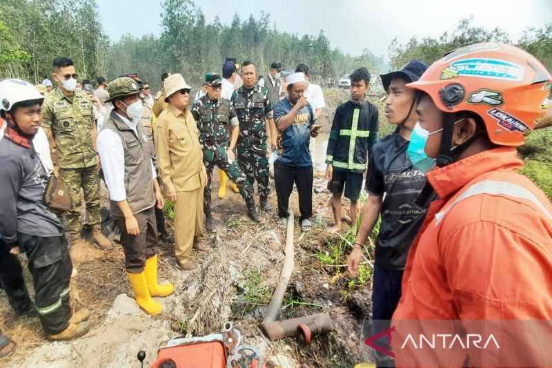 Kemenhut Tambah Dukungan Pemadaman Karhutla di TNTP, Asap Tebal Hambat Water Bombing