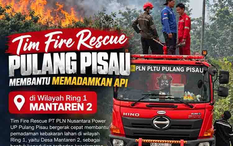 PLN Nusantara Power Pulang Pisau Kerahkan Fire Rescue Bantu Tangani Karhutla