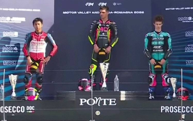 Kiandra Ramadhipa Tutup Moto3 Junior 2026 Dengan Runner-up di Misano