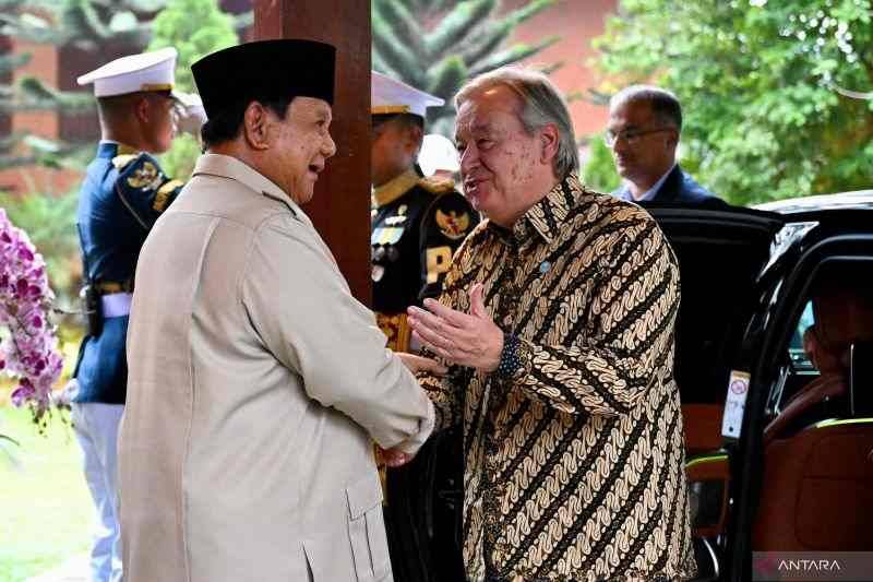 Sekjen PBB Antonio Guterres Bermalam di Hambalang Usai Bertemu Prabowo
